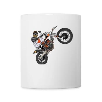Motocross / Enduro / Freestyle mx / Dirtbike retro - Mug - white - Front
