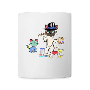 Cat Painter Master Artist Art Academy - Mug - white - Front