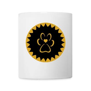 Hundepfote Hundefreunde - Tasse - Weiß - Vorne