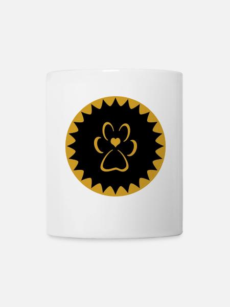 Hundepfote Hundefreunde - Tasse - Weiß
