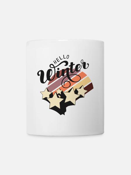 Hello Winter ! Bonjour l'hiver, ça groove. - Mug blanc - blanc