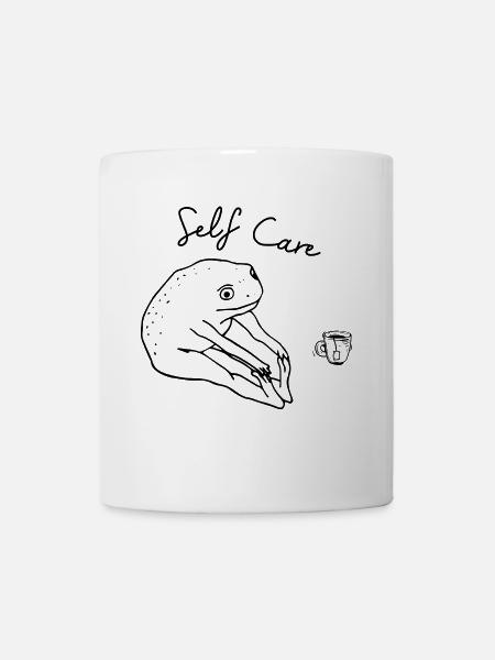 Self Care Frosch - Tasse - Weiß