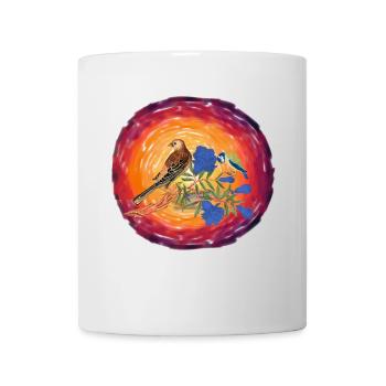 Sun, Birds, Spring, Bird, Branch, Nature, Wilderness - Mug - white - Front