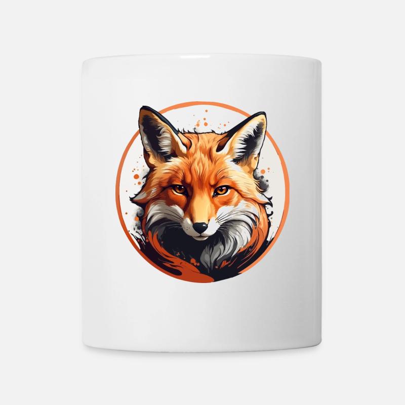 Portrait de renard roux - Mug blanc - blanc