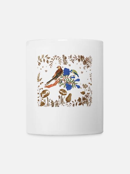 wildlife, birds, birds, flowers, flora, nature - Mug - white