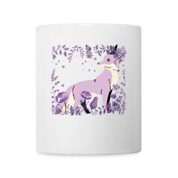 Fuchs Wildtier Wildnis Natur Blume Füchse Fantasy - Tasse - Weiß - Vorne