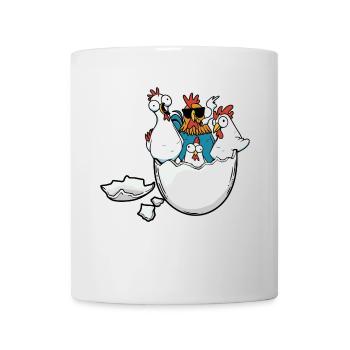 Eierschale Hühner Ostern Eier Federvieh Geflügel - Tasse - Weiß - Vorne