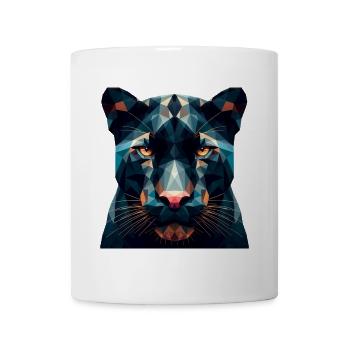 Une panthère dans le style polygonal - Mug blanc - blanc - Devant