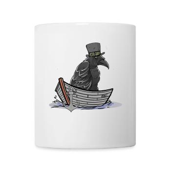 Crow Raven Raven Fairy Tale Character Boat Maritime - Mug - white - Front
