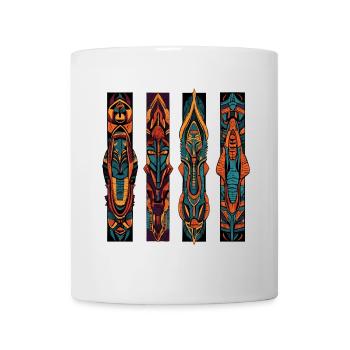 Geschnitzte Säulen Inkas und Azteken - Tasse - Weiß - Vorne