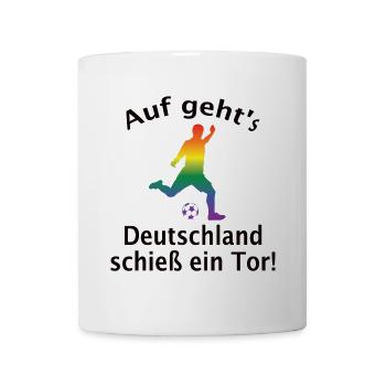 Pride Deutschland schieß ein Tor - Tasse - Weiß - Vorne