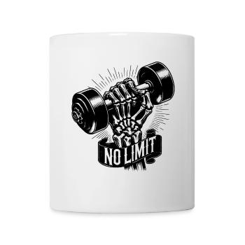 keine Grenze hartes Workout Bodybuilding Hantel - Tasse - Weiß - Vorne