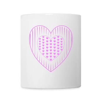 rosa herzen viele pinke Herzen - Tasse - Weiß - Vorne