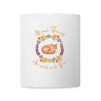 Fox, Wild And Free - Mug - white - Front