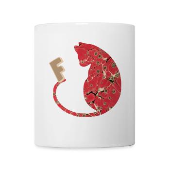 buchstabe f mit katze e 245 - Tasse - Weiß - Vorne