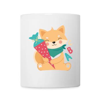 Shiba Inu avec entraînement au cône d’école - Mug blanc - blanc - Devant