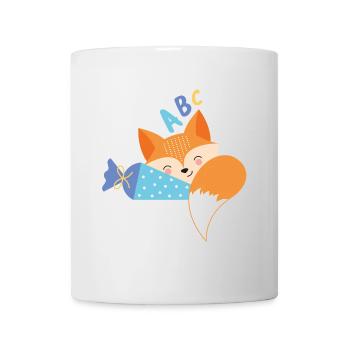 Renard avec inscription à l’école de cône d’école - Mug blanc - blanc - Devant