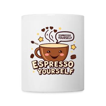 Espresso Yourself - Tasse à café design - Mug blanc - blanc - Devant