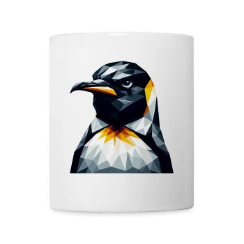 Geometrischer Pinguin Polygon Mathematik Kunst - Tasse - Weiß - Vorne