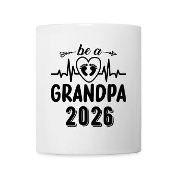 Devenir un grand-père 2026 Heartbeat Design - Mug blanc - blanc - Devant