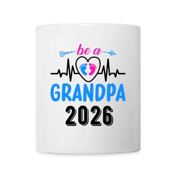 Be A Grandpa 2026 Heartbeat Baby Feet - Mug blanc - blanc - Devant