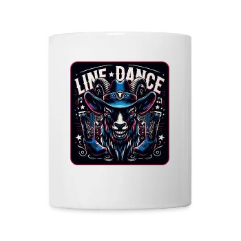 Ziegen und Line Dance lustige Ziege mit Stetson - Tasse - Weiß - Vorne