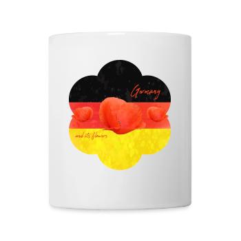 Germany Poppy Germany Flag - Mug - white - Front