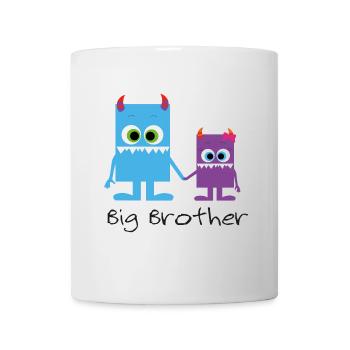 cute monster siblings, big brother - Mug - white - Front