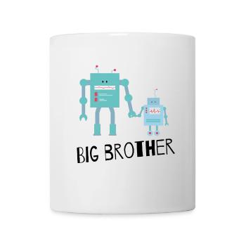 cute robot siblings, big brother - Mug - white - Front