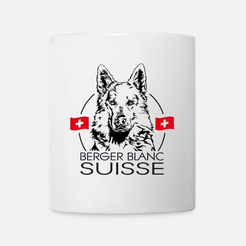 BERGER BLANC SUISSE Wilsigns Hundeportrait Hunde - Tasse - Weiß