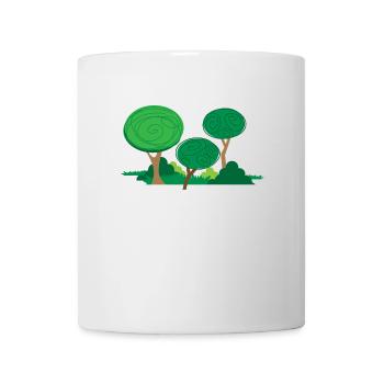 Kleiner Wald der gelockten grünen Bäume - Tasse - Weiß - Vorne