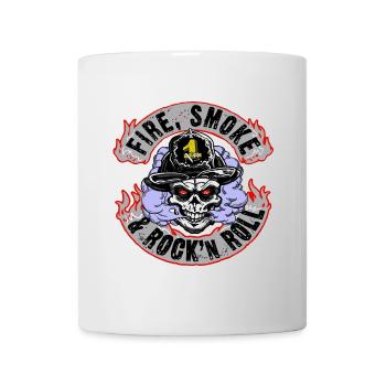 Fire, Smoke and Rock n Roll - Mug - white - Front