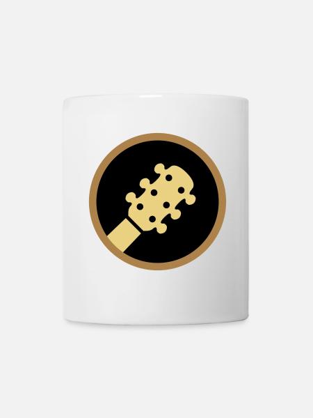 ★ design colors changeable ★ head of a guitar circle - Mug - white