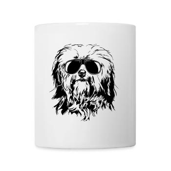 HAVANESER cool sunglasses dogs dog Wilsigns - Mug - white - Front