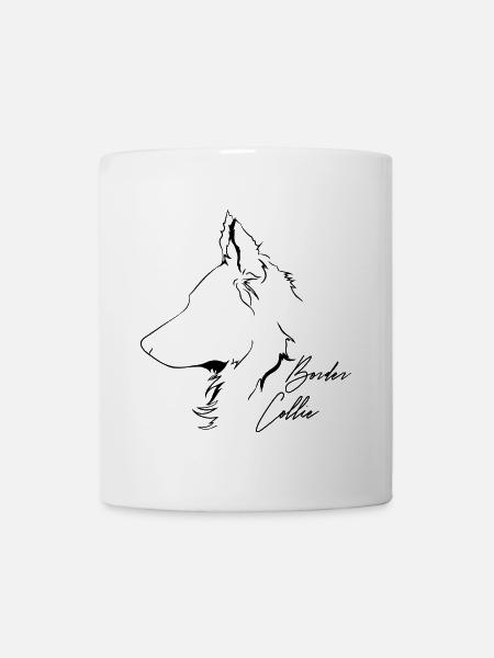 BORDER COLLIE Profil Chiens Chien Wilsigns - Mug blanc - blanc