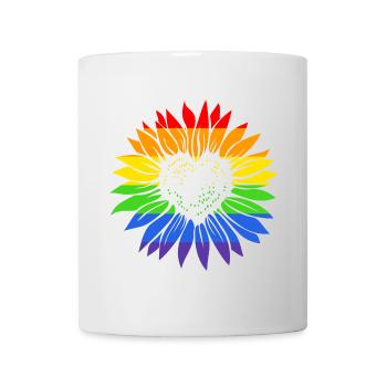 Gay Sunflower - LGBTQ Schwul Sonnenblume - Tasse - Weiß - Vorne