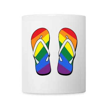 gay flip flop LGBTIQ Gay Pride CSD Summer - Tasse - Weiß - Vorne