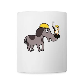 Hausmeister Handwerker Berufe Hund Hamster Job - Tasse - Weiß - Vorne