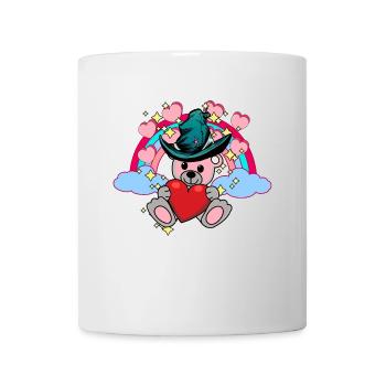 Fantasy Teddy Rainbow Kids Baby Hearts Cloud - Mug - white - Front