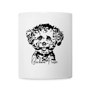 BICHON FRISE Portrait Chiens Wilsigns - Mug blanc - blanc - Devant