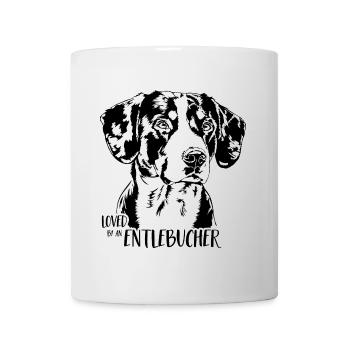 Aimé par un chien de montagne Entlebucher Chiens Wilsigns - Mug blanc - blanc - Devant