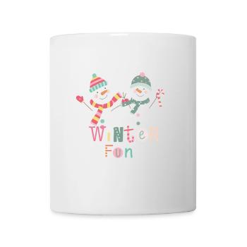Winter Fun Funny Snowman Colorful Christmas - Mug - white - Front