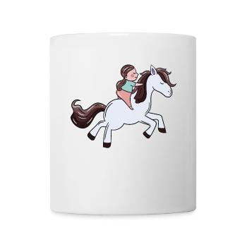 Pony Rider Girl Riding Ross Pony Farm Child - Mug - white - Front