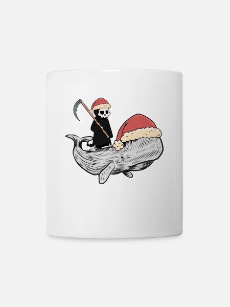 Whale Whale Death Fantasy Dark Ocean Fish Fish - Mug - white