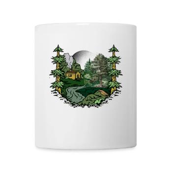 forest, hut, nature, forest dweller, nature lover, alpine pasture - Mug - white - Front