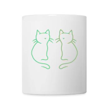 Cats Retro Vintage 80's Gift Idea - Mug - white - Front