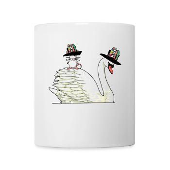 Schwan Maus Nager Vogel Hippie Freunde Tiere Kind - Tasse - Weiß - Vorne