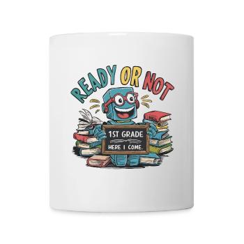 Einschulung erster Schultag kleiner Roboter - Tasse - Weiß - Vorne