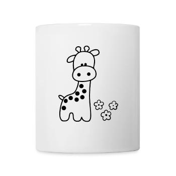 GIRAFFE TIER LANG HALS AFRIKA SAVANNE SAFARI ZOO - Tasse - Weiß - Vorne