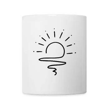 SUN, SUNRAYS, SUNSHINE, WAVES, DOODLE - Mug - white - Front